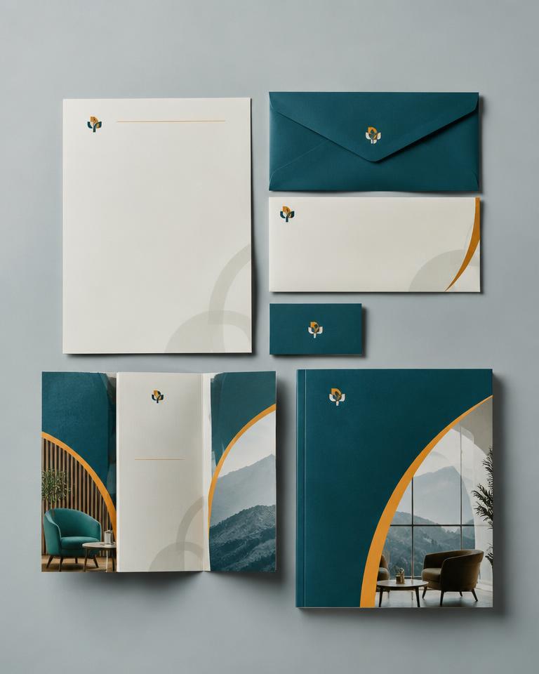 Printed brand stationery set